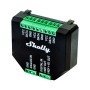Schwarzes Shelly Sensorschnittstelle Plus Add-on zur Hausautomation mit grünen Anschlüssen.