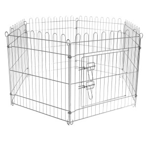 Wiltec Freilaufgehege Laufstall Welpenlaufstall 6Tlg 70X105Cm Pro Element Gartengehege