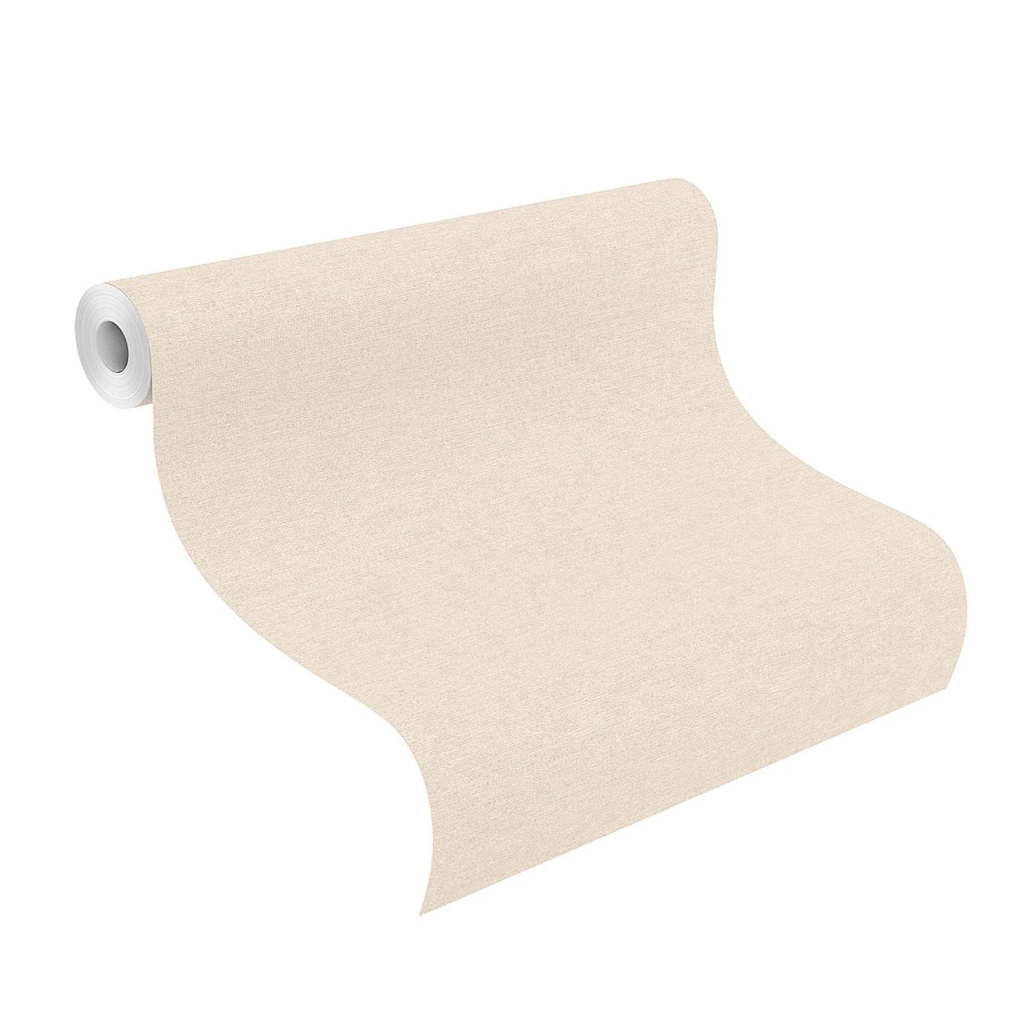 Schöner Wohnen Vliestapete in Wollbeige mit Textiloptik auf Rolle.
