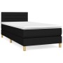 Schwarzes Boxspringbett 80x200 cm mit Matratze und Kopfteil. Bequemes Bett für erholsamen Schlaf.