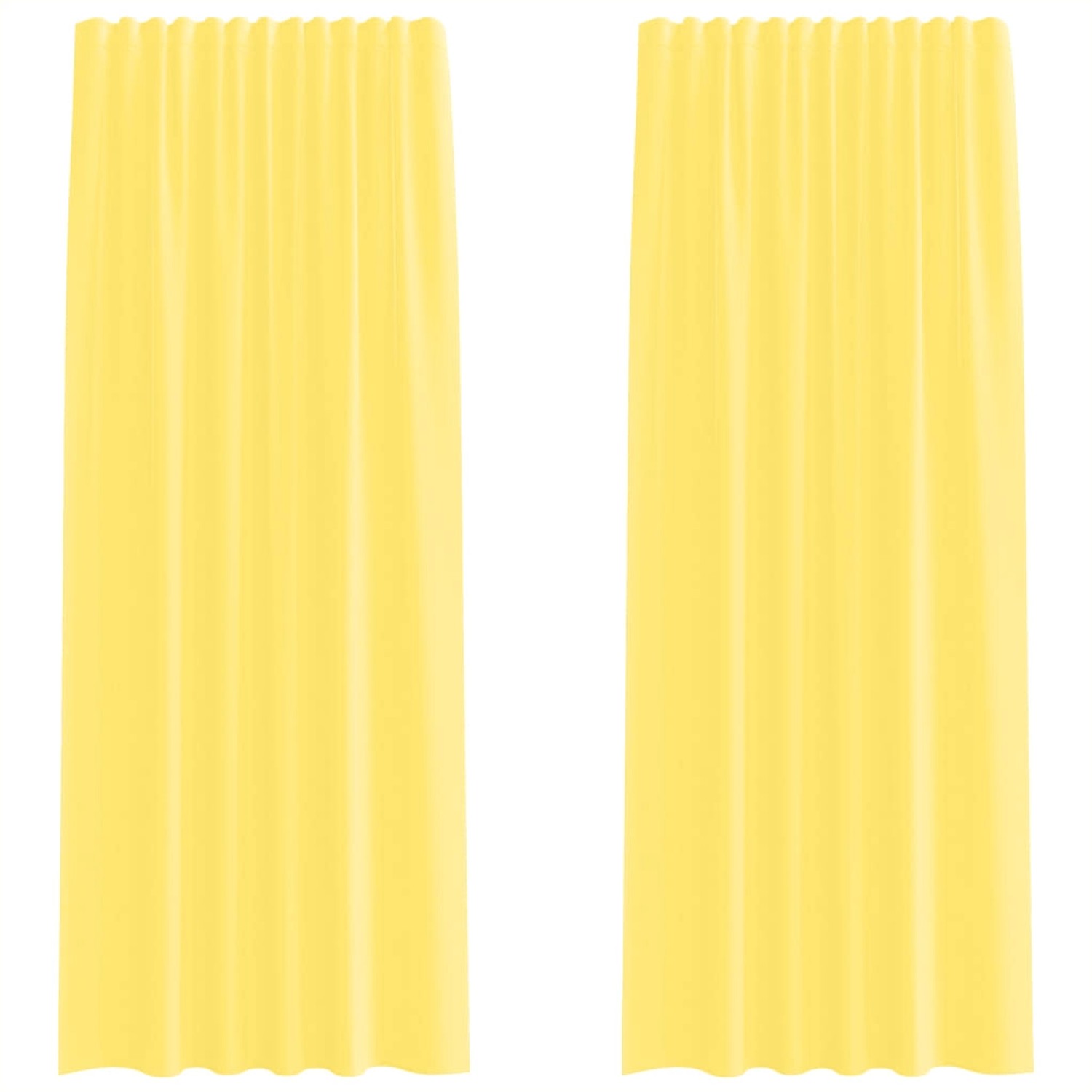 vidaXL Voile Vorhänge mit Stangentaschen 2 Stk Gelb 4102228 günstig online kaufen