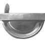 Rinnenendstück RG 75 links, gebördelt, aus Aluminium für die Dachrinne.