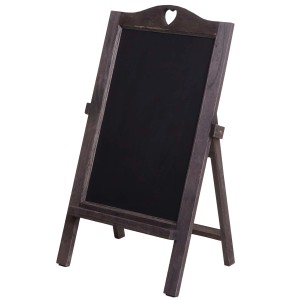 PROREGAL Werbetafel 66x37x27cm Shabby-Look Vintage Grau-Braun