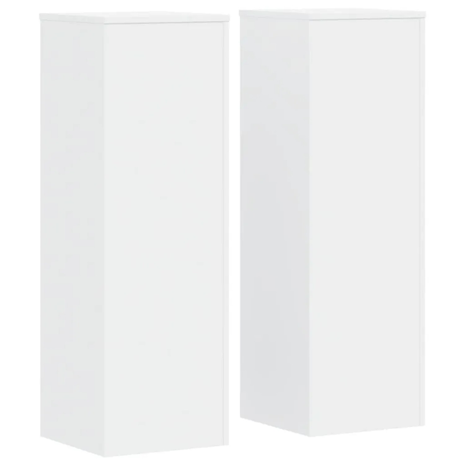 vidaXL Pflanzenständer 2 Stk Weiß 33x33x100 cm Holzwerkstoff 3307882