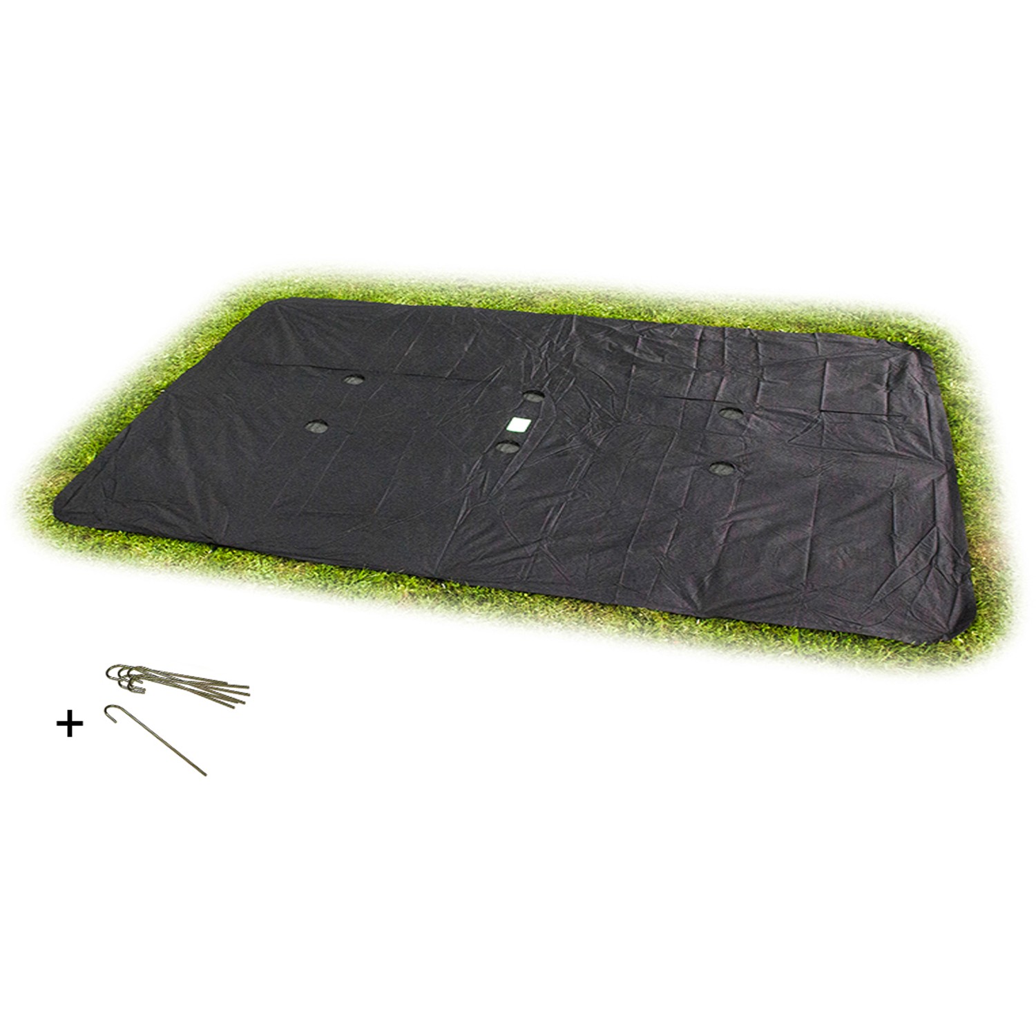 EXIT Ebenerdiges Trampolin Abdeckplane Rechteckig 275 cm x 458 cm