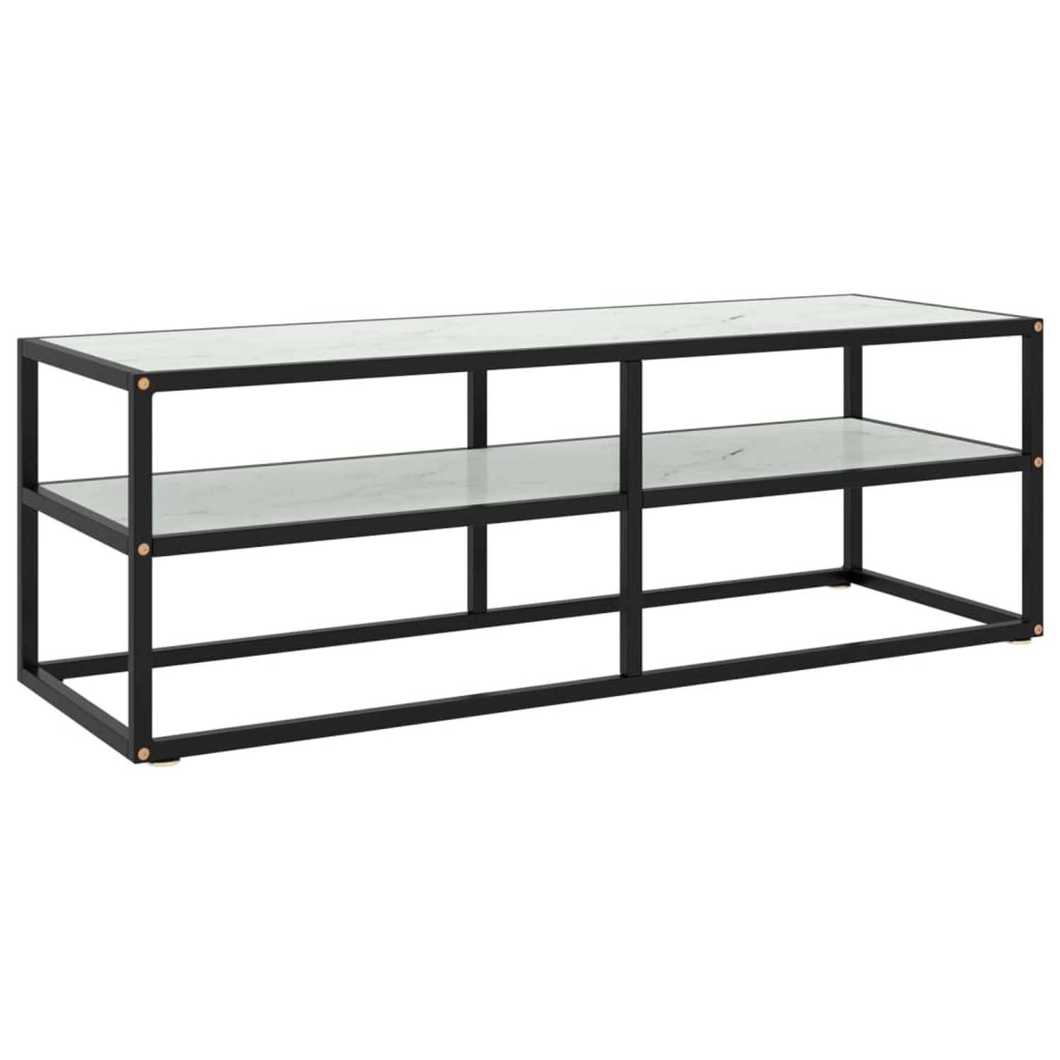 vidaXL TV-Schrank Schwarz mit Hartglas Marmor-Optik 120x40x40 cm 322861