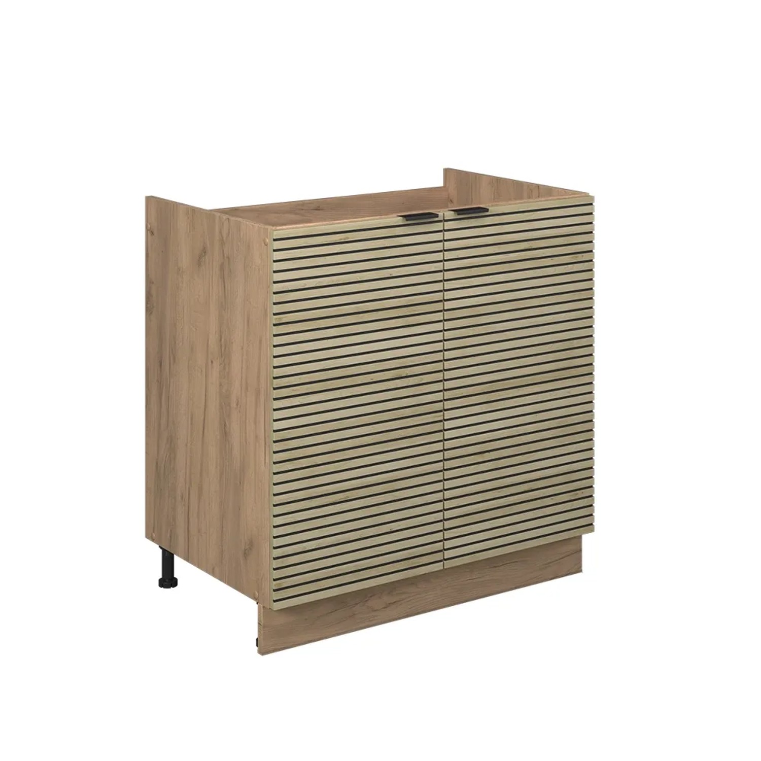 Vicco Spülenunterschrank Fame-Line Eiche Paneel 80 cm ohne Arbeitsplatte günstig online kaufen