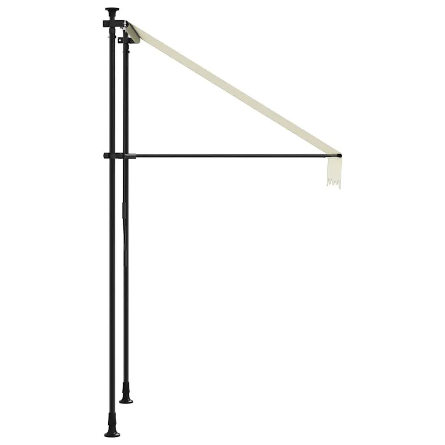 vidaXL Markise Einziehbar Creme 100x150 cm Stoff und Stahl 368743_4