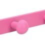 Pinke Siro Hakenleiste aus Buchenholz mit 4 Haken, ideal für Kinderzimmer.