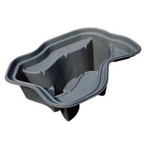 Oase Teichbecken Chiemsee Basalt, 2000 l, mit Pflanzzonen. Fertigteichbecken für den Gartenteich.