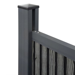 Home Deluxe WPC-Sichtschutzzaun Callado Premium 1 Element 115 x 200 cm Anthrazit