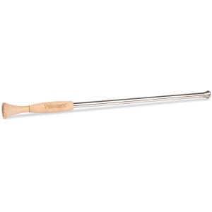 Petromax Feuerrohr aus Edelstahl und Buchenholz, ein Grillutensil zum einfachen Anblasen von Feuerstellen.