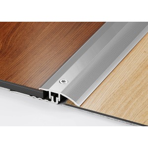 Silbernes Ausgleichsprofil für Bodenbeläge (4-9,5mm) von Parkettfreund, Länge 180cm.