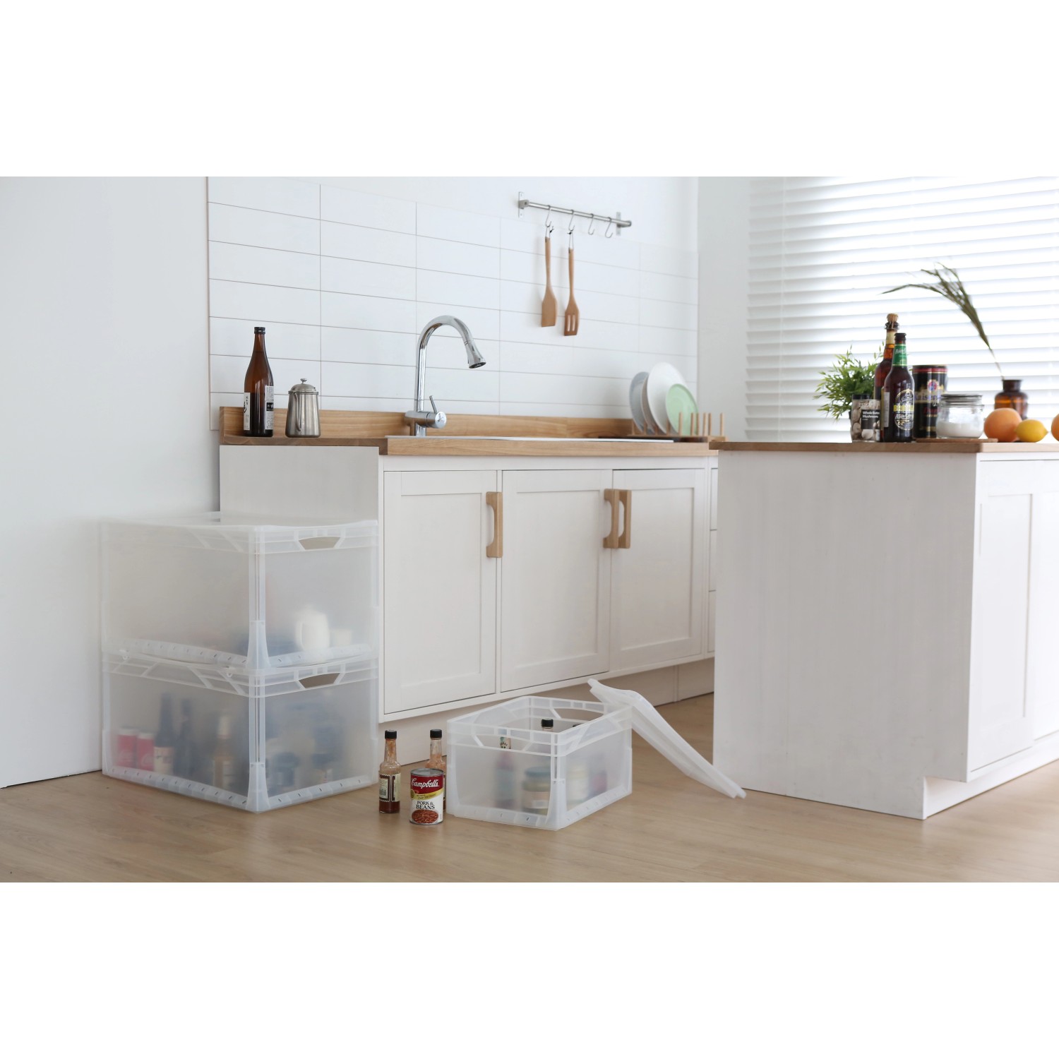 Grauer Deckel für Eurobox-System Box 60x40 cm, passend für Aufbewahrungsboxen, für staubfreie Lagerung.