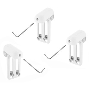 Avosdim Klemmträger 3er Set, verstärkt, weiß, für Rollos und Jalousien.