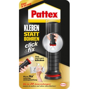 Pattex Montagekleber Click & Fix Stempel, weiß, 30g. Kleben statt Bohren mit dem praktischen Klebestempel.