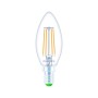 Klares Philips LED-Leuchtmittel E14 in Kerzenform, 2,3W, 485lm, 9,7x3,5cm.