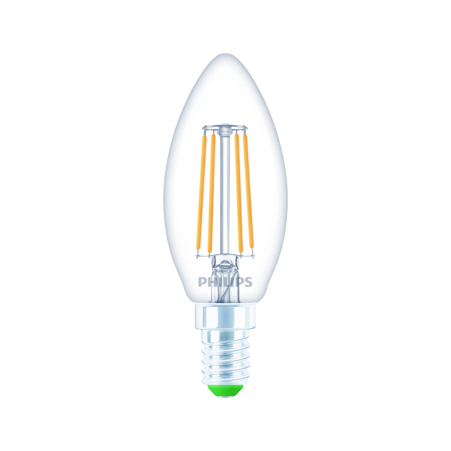 Philips LED-Leuchtmittel E14 Kerzenform 2,3 W 485,m 9,7 x 3,5 cm Klar