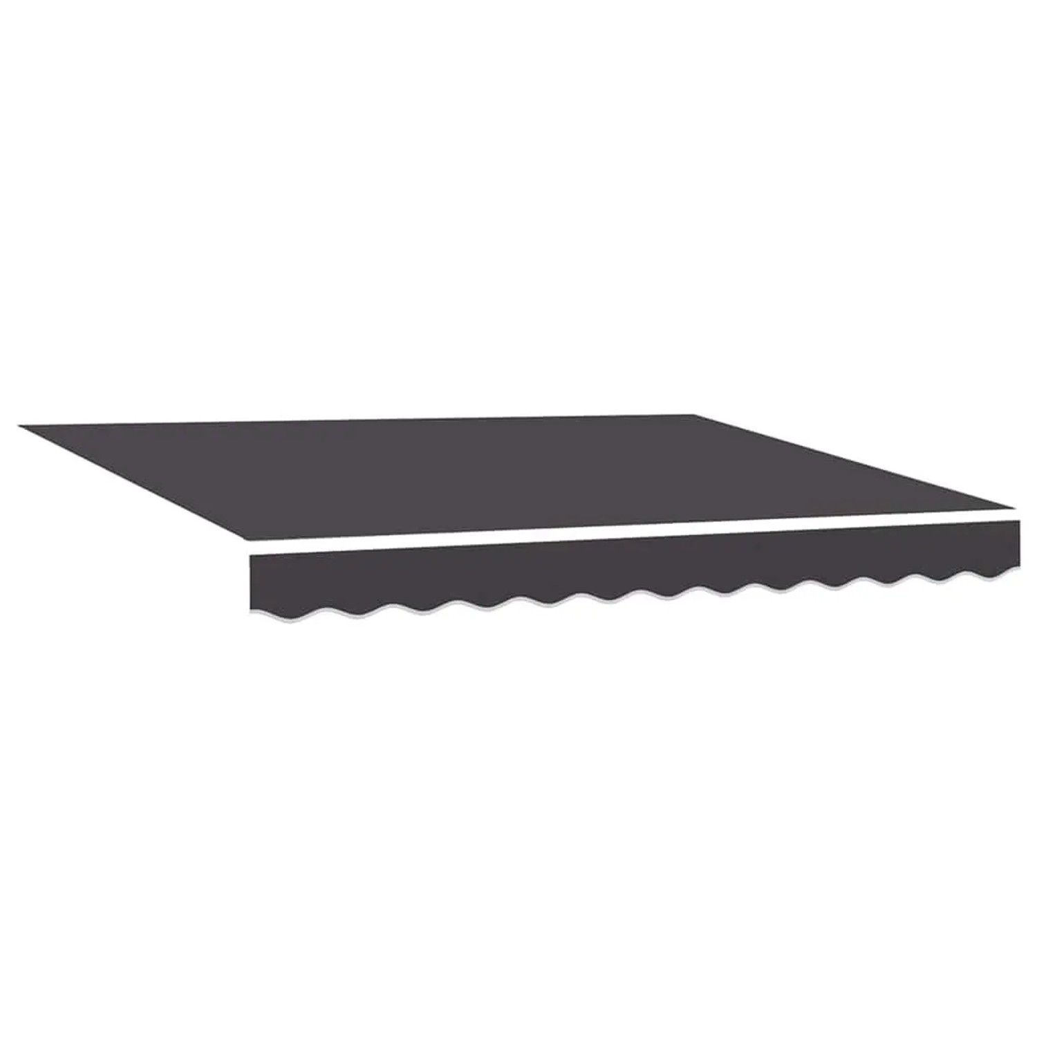vidaXL Markisenersatzstoff Anthrazit 235 x 195 cm Polyester 42000414
