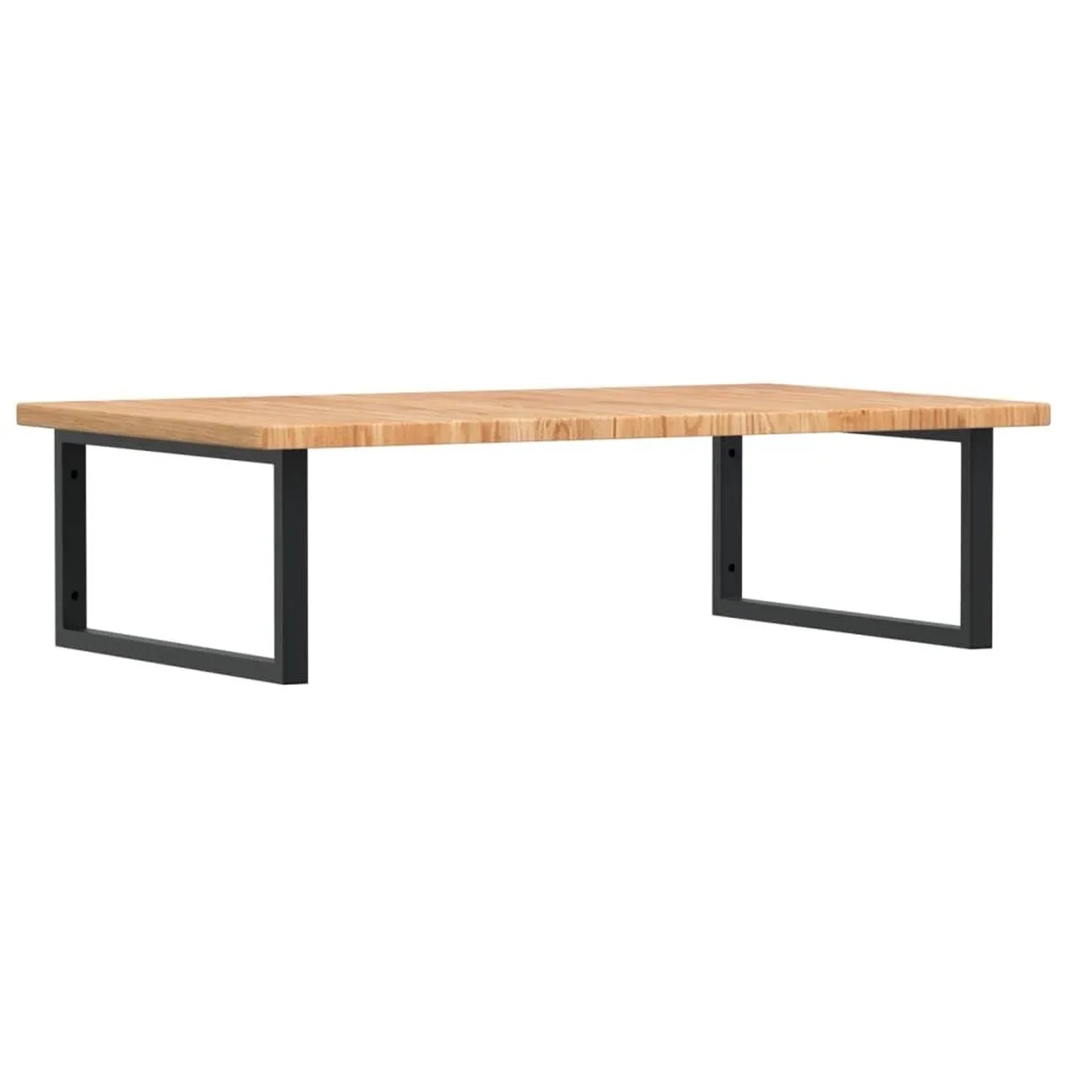 vidaXL Waschtischplatte mit Halterung Stahl und Massivholz Eiche 3302481