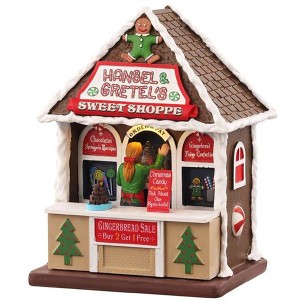 Lemax Weihnachtsdeko: Hansel & Gretel's Sweet Shoppe mit LED-Beleuchtung, aus Polyresin.