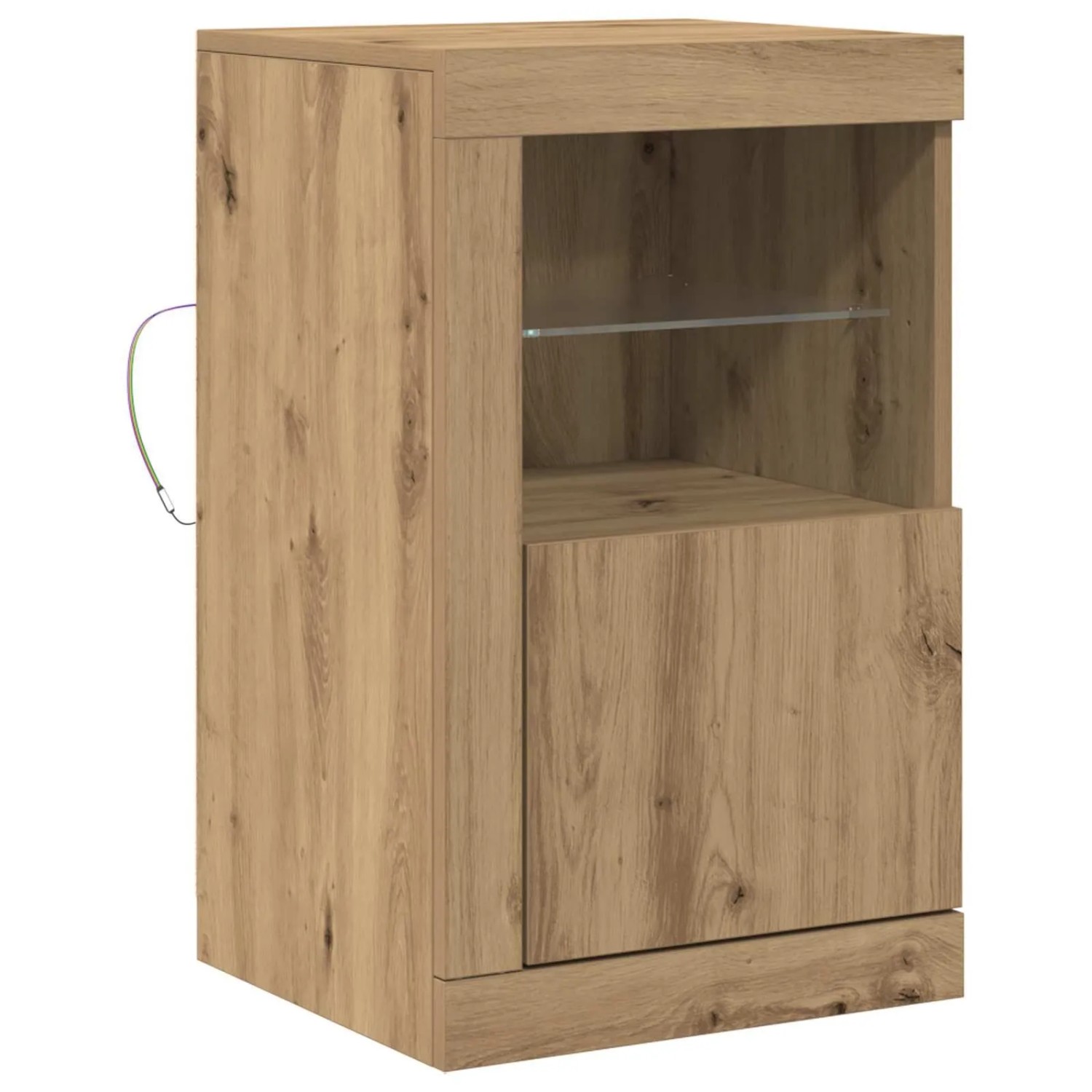vidaXL LED-Sideboard Artisan-Eiche 41 x 37 x 67 cm Holzwerkstoff 863020