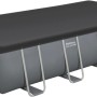 Grauer Bestway Steel Pro MAX Pool, 549x274x122 cm, eckig, mit Abdeckung.