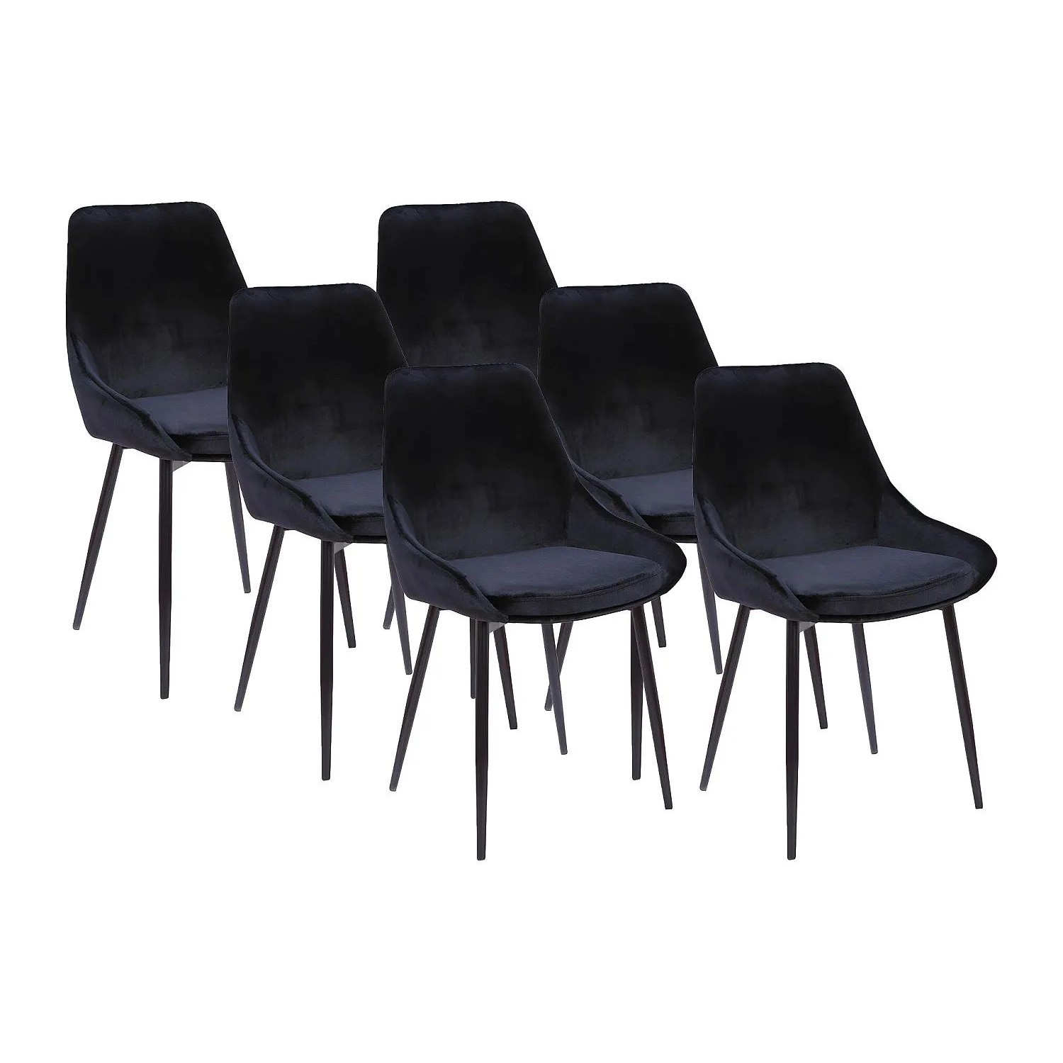 Vente-unique Stuhl Masurie Schwarz 49 cm
