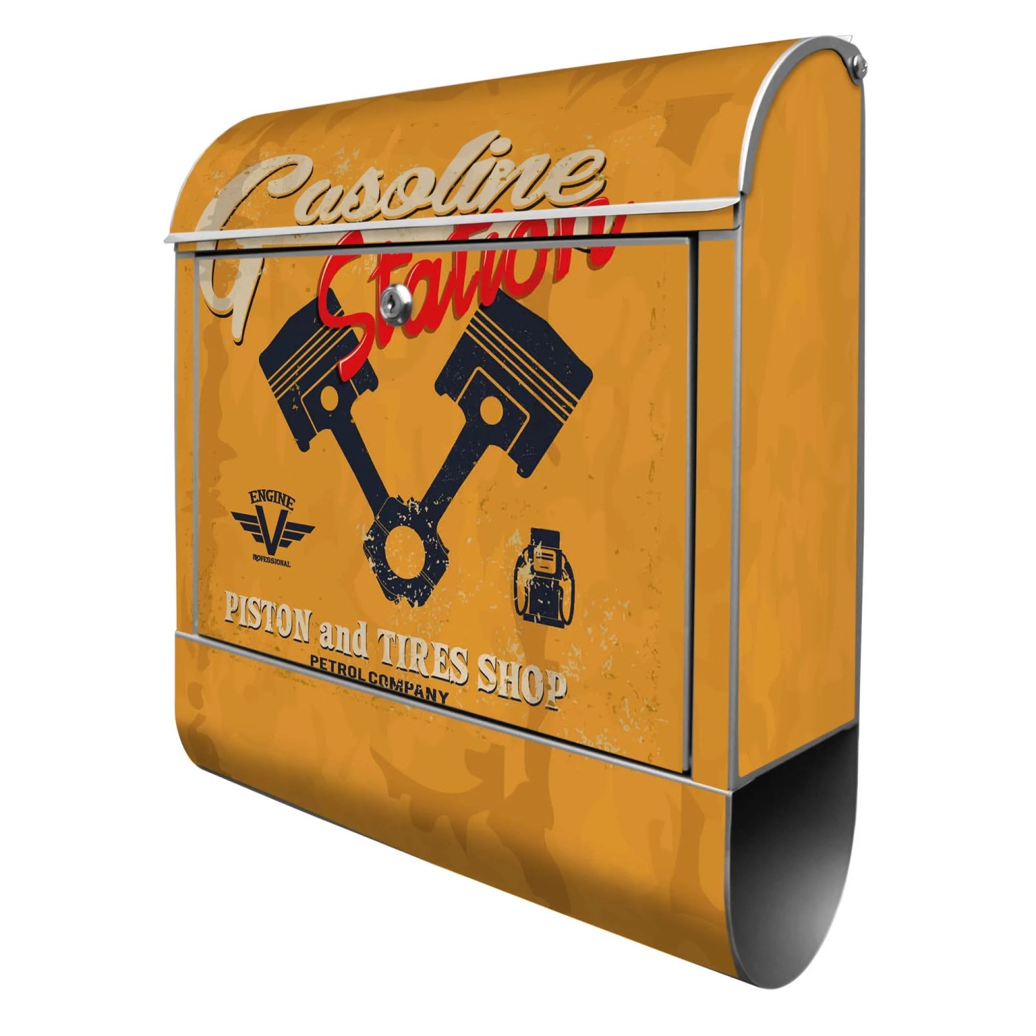 Banjado Design Briefkasten Silber Pulverbeschichtet 39x47x14cm 2 Schlüssel günstig online kaufen