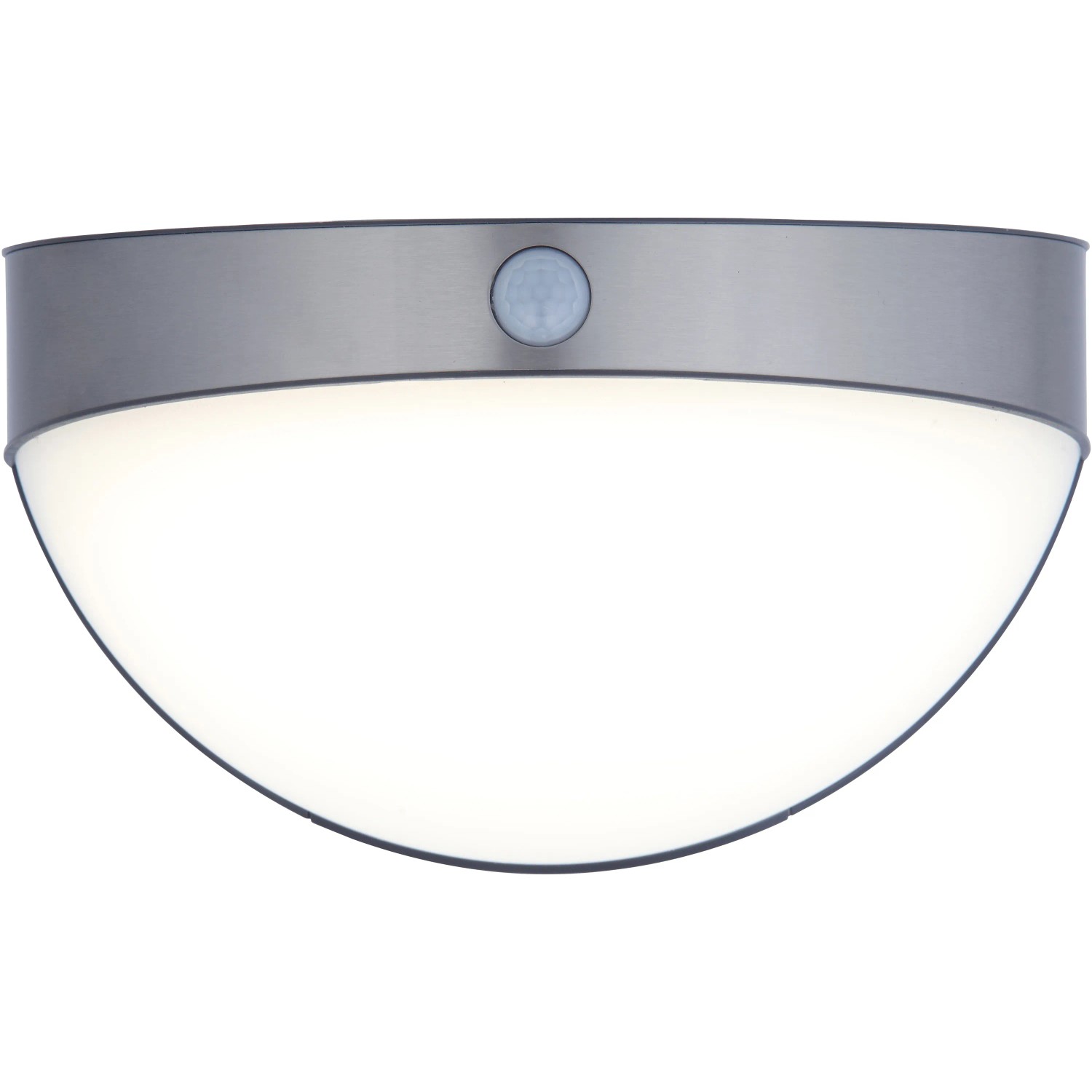 Lutec Solar-Außenwandleuchte Bubble aus Edelstahl mit Bewegungsmelder.