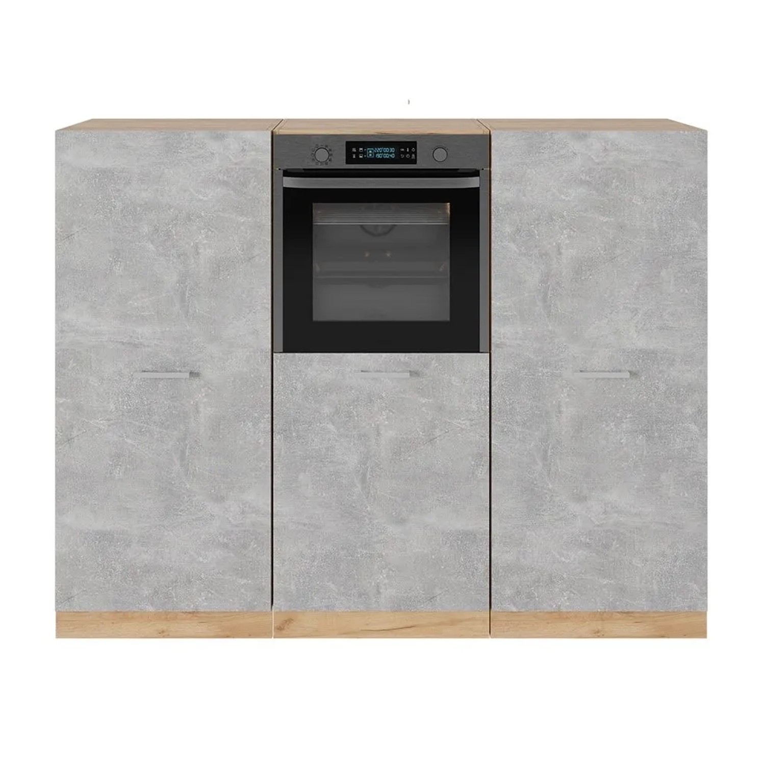 Vicco R-Line Küchenblock Beton Goldkraft Eiche 180 cm ohne Arbeitsplatte ohne E-Geräte