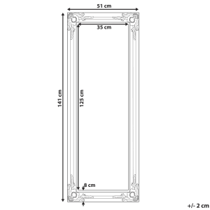Beliani Wandspiegel BELLAC Silber 4x51x141