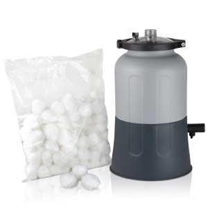 Gre Pool-Filter mit Aqualoon, 3,8 m³/h Durchfluss, inklusive Filtermaterial.