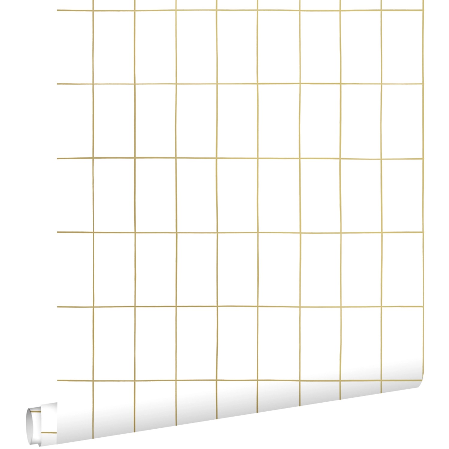 ESTAhome Tapete Kleine Fliesen Weiß Und Gold 53 Cm X 1005 Cm 139131 günstig online kaufen