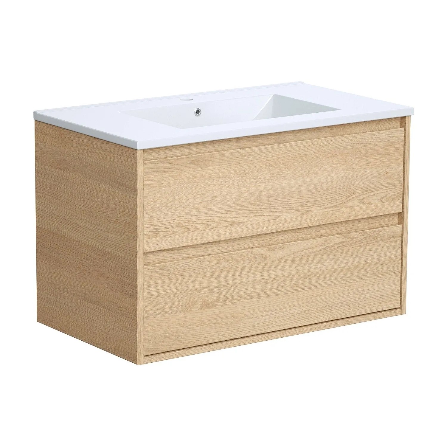 Vente-unique Einzelwaschtisch Milipam Naturfarben Hell 80 cm