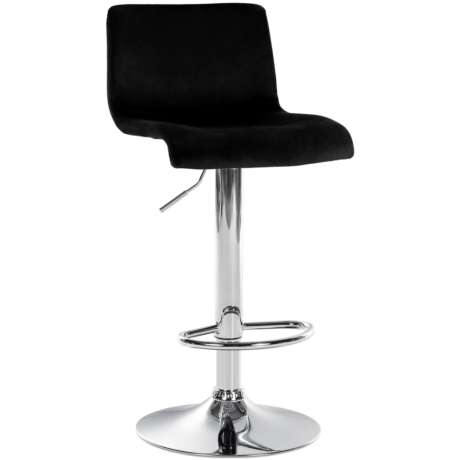 CLP Barhocker Hover Samt Metall in Chromoptik/schwarz