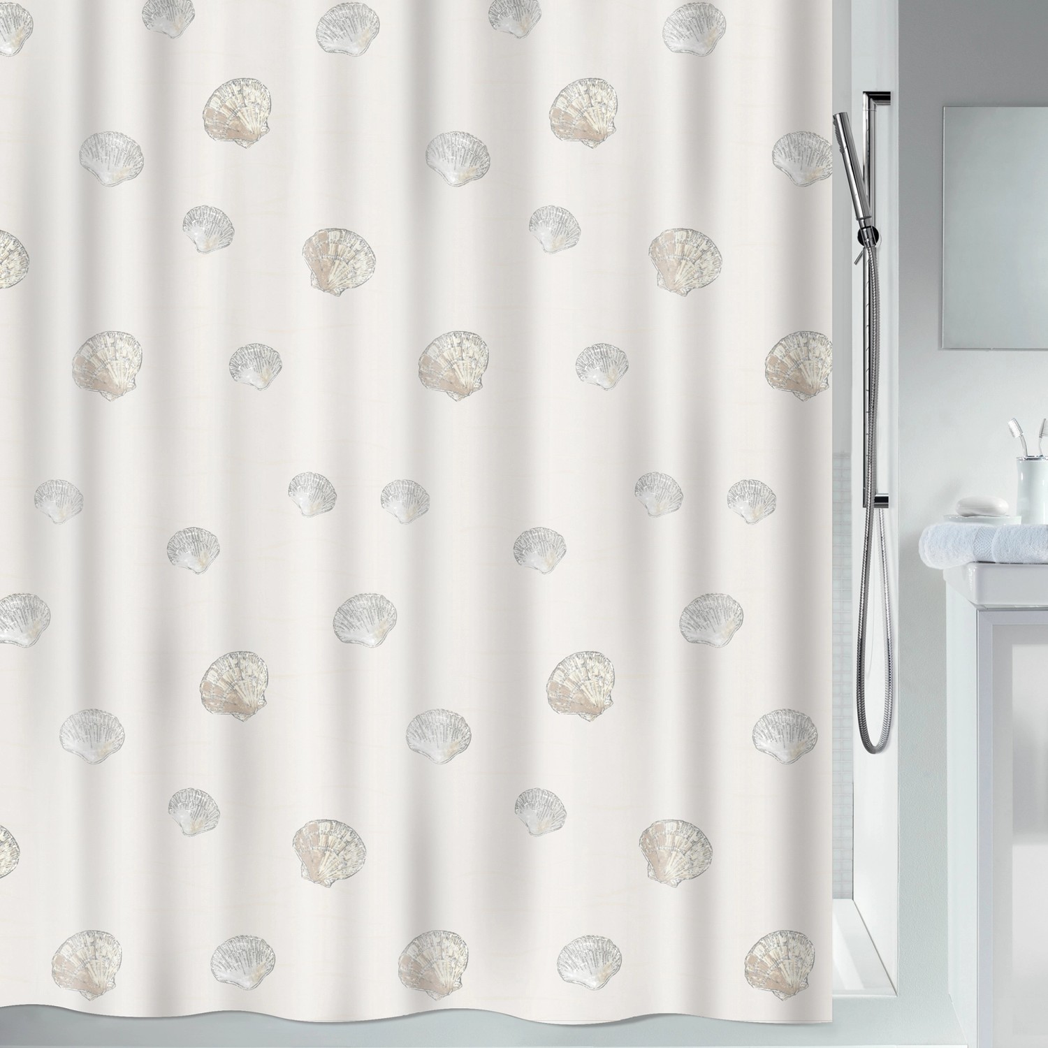 Spirella Duschvorhang Atlantis 120 cm x 200 cm Champagner günstig online kaufen