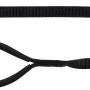 Schwarze Jollypaw Hundeleine XS-S, 1,20 m lang, mit gepolsterter Handschlaufe.