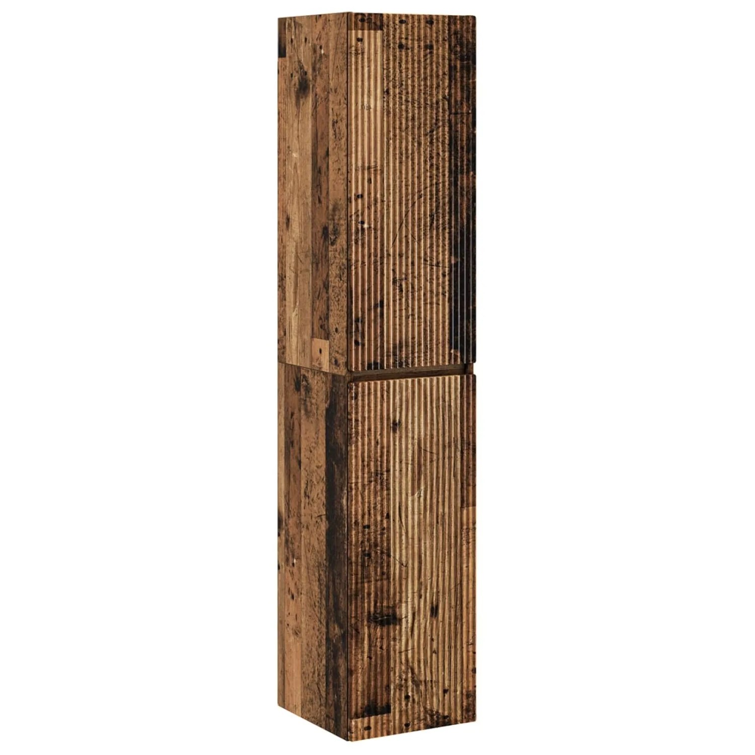 vidaXL Wandmontierter Badezimmerschrank Altholz 33 x 34,5 x 160 cm 890520