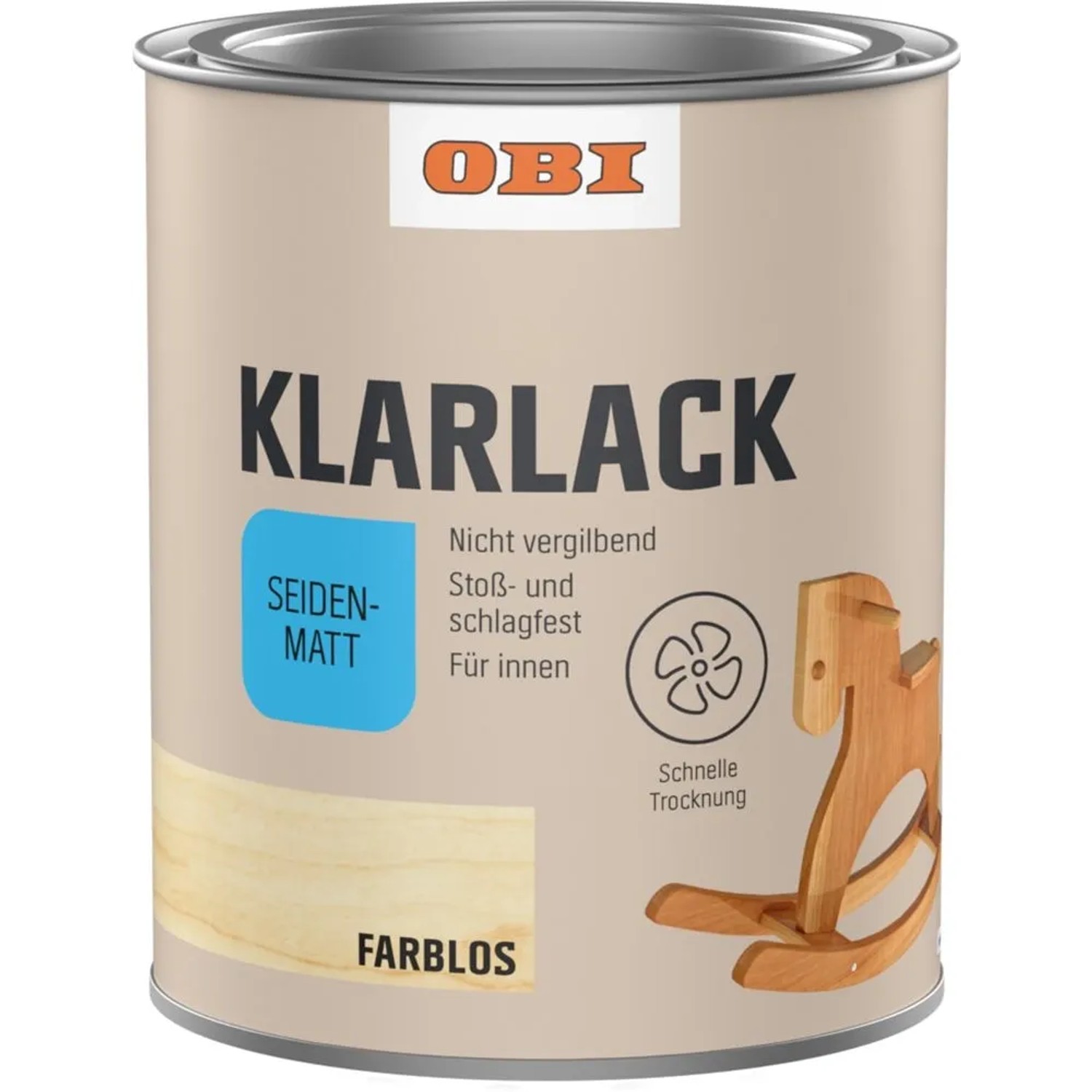 OBI Klarlack Transparent seidenmatt 375 ml