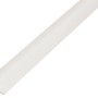 Weißes, gleichschenkliges Winkelprofil aus Kunststoff, 50x50x1000 mm.