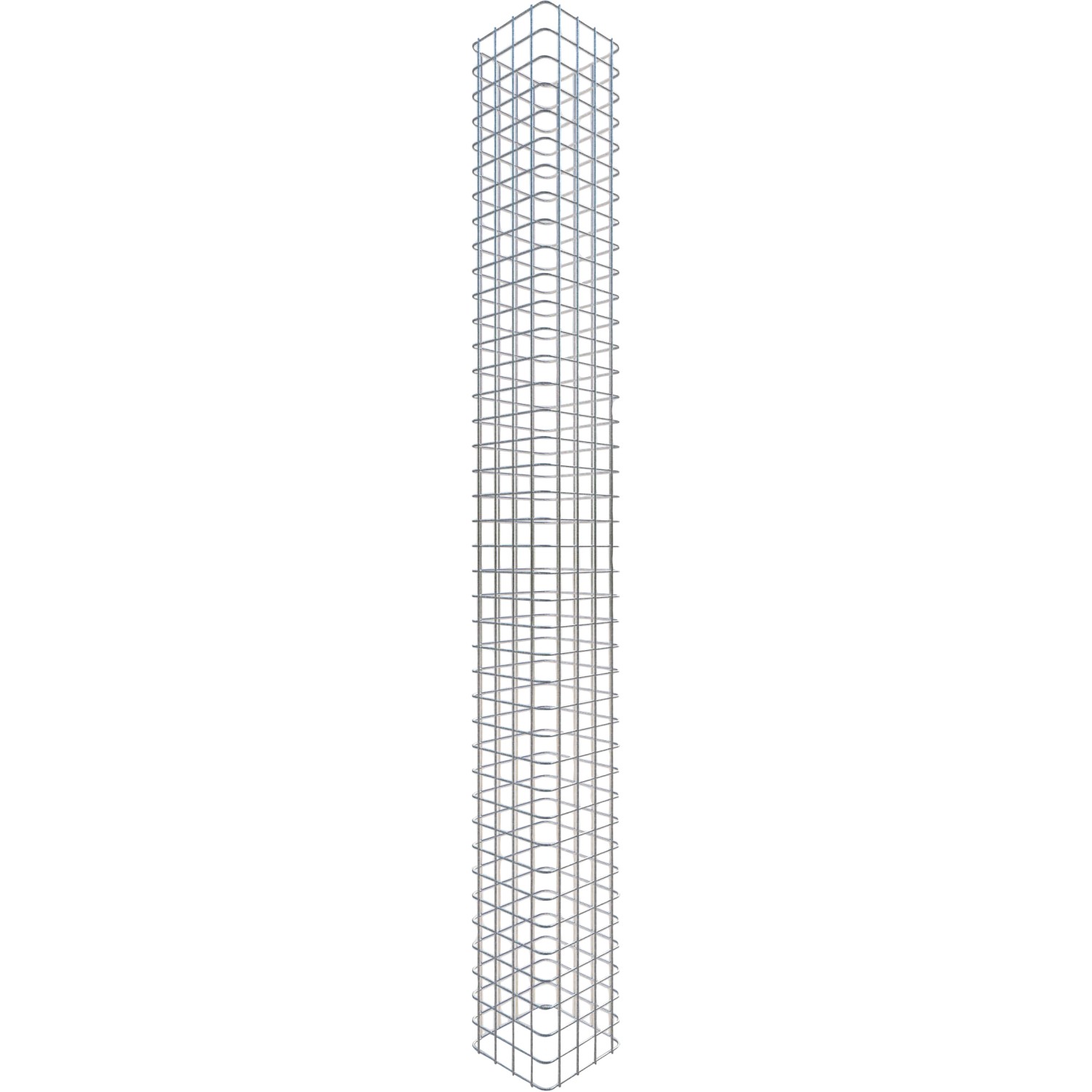 Gabiona Gabionen-Säule eckig feuerverz 200 x 22 x 22 cm Maschenw 5 x 5 cm