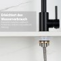AICA Wasserhahn 360° Drehbare Wassersparende Schwarz Küchenarmatur Hochdruckfestes Design aus 304 Edelstahl Gefertigt Kaltes/Warmes Wasser_8