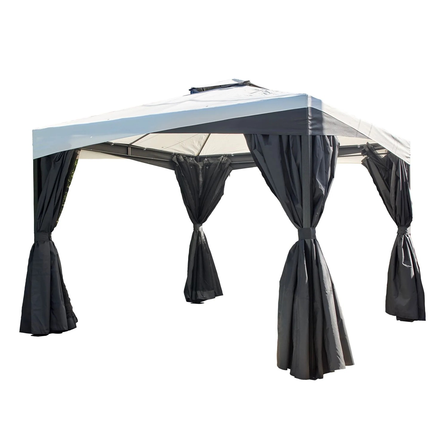 Sojag Pavillon Malta 1010 Schwarz 305 cm x 305 cm x 271 cm