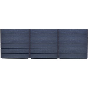 Garantia Hochbeet-System U L Ergo Quadro 75x240x160 cm Stone aus Kunststoff.