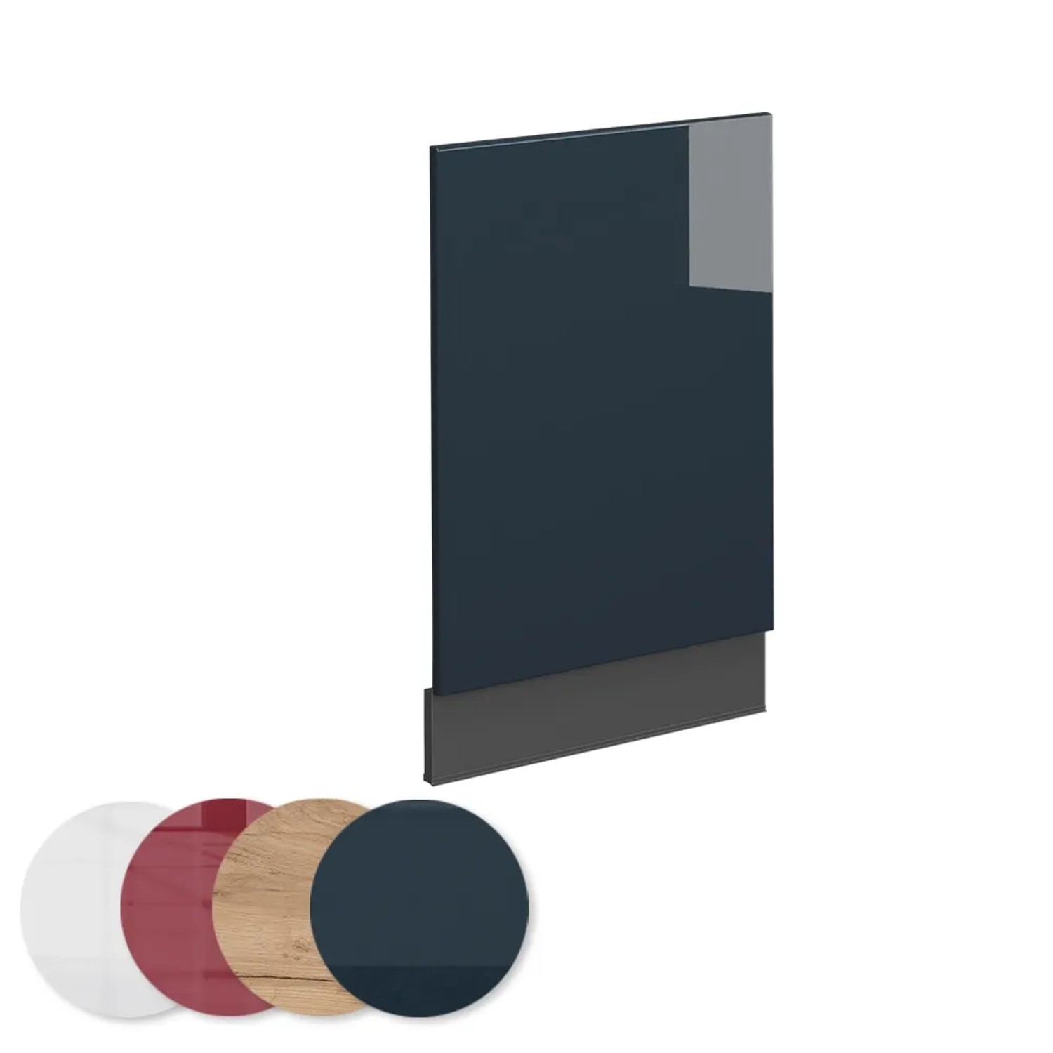 Vicco Frontblende für Geschirrspüler, dunkelblau hochglanz, 45 cm. Küchenschrank Zubehör.