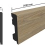 Selit Sockelleiste Selitstyle® FBL50 Eiche Siena, wasserfeste Fußleiste mit Maßen.