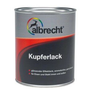 Dose Albrecht Kupferlack Altkupfer glänzend, Metallschutzlack für Eisen und Stahl.