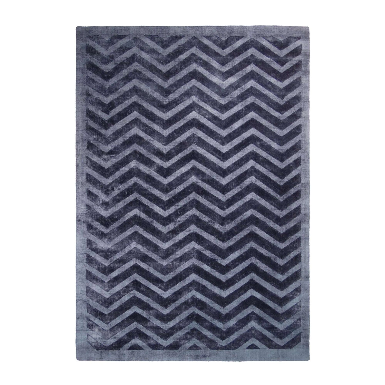 MeGusta Kurzflor Teppich Modern Marineblau Viskose 120x170 cm Diana günstig online kaufen