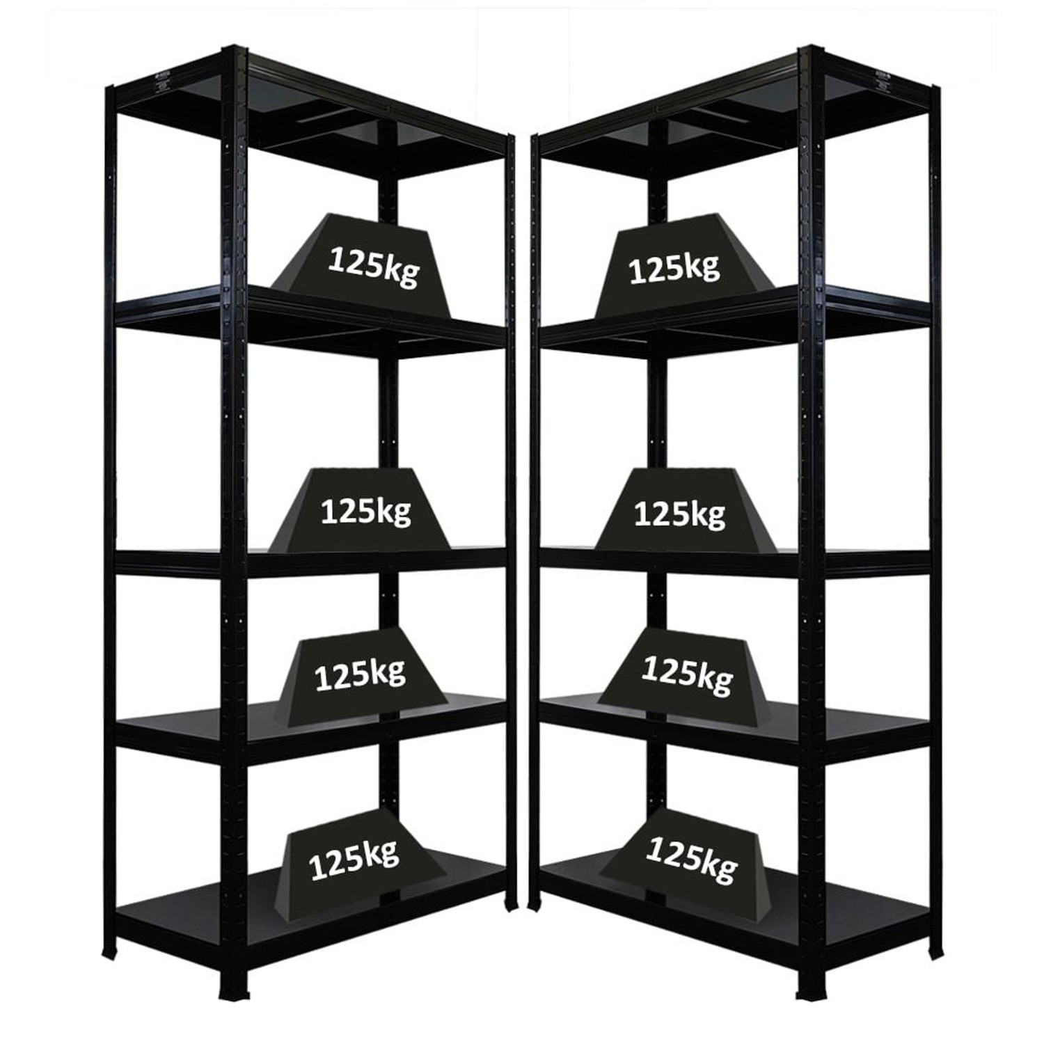 PROREGAL Mega Deal 2x Schwerlastregal Ragnar HxBxT 180x90x40cm 5 Stahlplatt günstig online kaufen